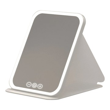LED摺疊化妝鏡 小號 白色款 14.5*18.5cm Type-c充電 摺疊設計 無極調光  1個