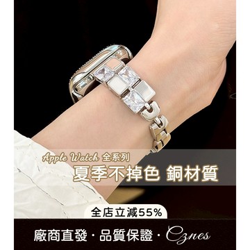 《台灣出貨》適用 APPLE WATCH 錶帶 S11 S10 SE 銅材質錶帶 不掉色 冰塊錶帶 女士錶帶 46mm