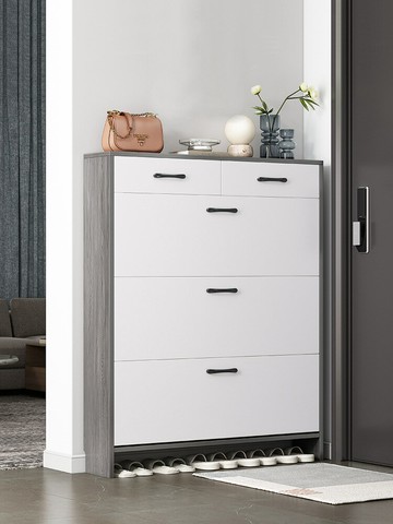 優樂悅~超薄鞋柜家用門口翻斗入戶玄關柜一體小戶型大容量儲物收納鞋架子 鞋櫃 玄關 收納盒