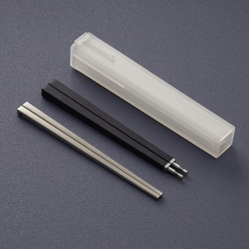 台灣第一筷 台灣製 316不鏽鋼 隨身筷 黑色