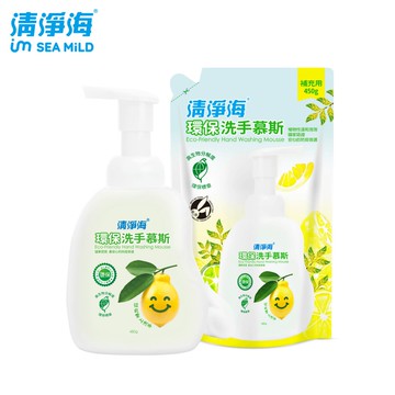 【蝦皮直營】清淨海 環保洗手慕斯 瓶裝480g/補充包450g 環保標章 洗手乳 補充包