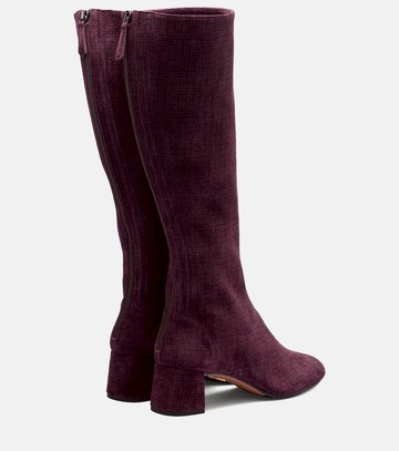 Aquazzura Saint Honoré 50 suede knee-high boots