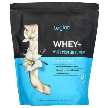 Legion Athletics, 乳清+,乳清蛋白質粉，法國香草味，1.8 磅（816 克）