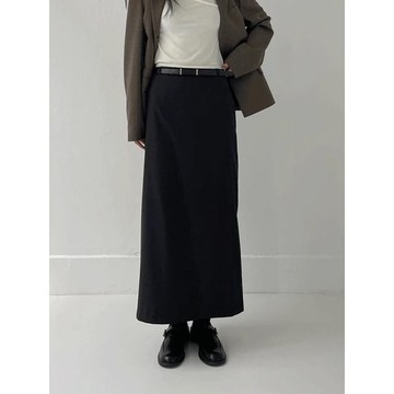 Codibook｜韓國 inchant me 黑色H型長款休閒裙［預購］裙子 女裝