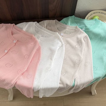 ❤️AL❤️ 兒童防曬服 女童防曬外套 中小童防曬衣 兒童寶寶開衫防曬衣女童針織夏季針織衫鏤空外套空調衫薄款外搭