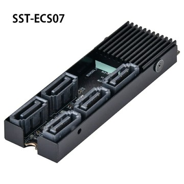 【享最高折300】SilverStone 銀欣 ECS07 5埠SATA M.2 PCIe 硬碟擴充卡/SST-ECS07