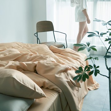 A-nice 天絲單床包 60支100%天絲床包 特大  卡其色