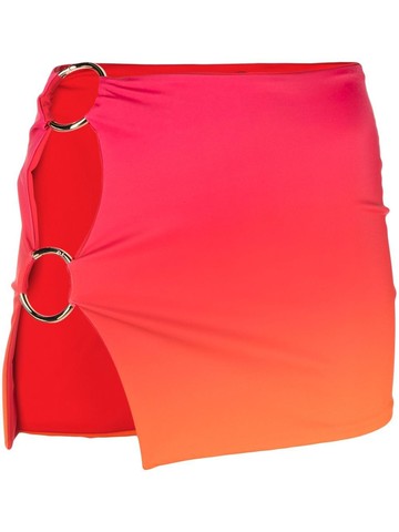 Louisa Ballou - double-ring mini skirt - women - Spandex/Elastane/Recycled Polyamide - S - Pink