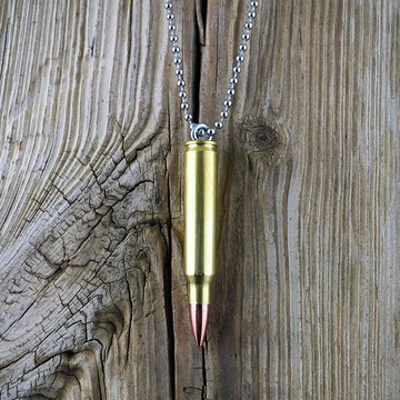 美國 Bullet 223 步槍子彈項鍊（金屬復古個性潮流潮男潮牌造型黃銅質感項鏈潮項鍊 男生男性男士中性女生 男 女