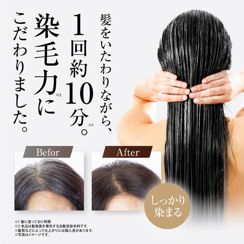 利尻カラークリーム 2本セット 170g 無添加 白髪用 染毛力 色