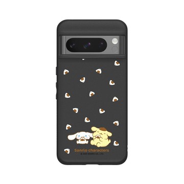 Pixel 8 Pro SolidSuit 黑 - 三麗鷗-布丁狗＆大耳狗綜合圖 Mix Characters - 食物系列-飯糰咬一口