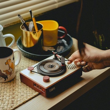 黑膠盒子 北海怪獸TinyL迷你唱片機LOOP藍牙小音響復古音樂七夕禮 全館免運