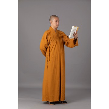 現貨供應 弘喧 佛教 僧服 出家人 衣服 長衫 棉麻竹節布 禪意 吸汗 柔軟 透氣 和尚 出家眾 僧人 高僧 外出 禮佛