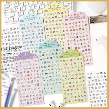 爆款熱推💖全臺免運 文具組 可愛咕卡貼紙小布丁日常係列貼紙卡通手賬貼紙DIY手機殻裝飾貼畵 RKTL