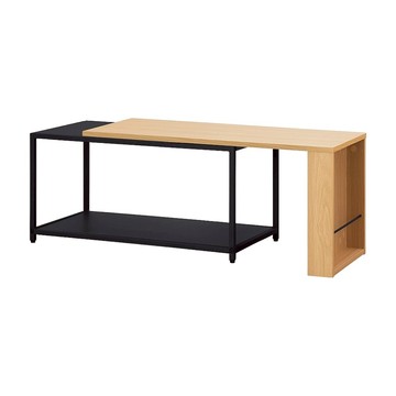 IRIS OHYAMA 愛麗思歐雅瑪 伸縮矮桌  79.5~129.1 x 38 x 38cm  原木色