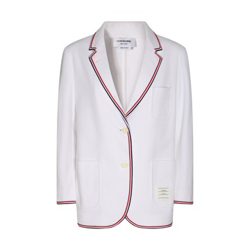 Thom Browne - White, Red And Blue Cotton Blazer