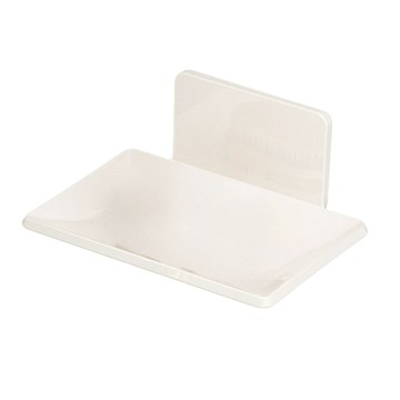 超級工廠 肥皂架 免釘膠款 白色  1個