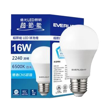 憶光EVERLIGHT 16W超節能LED球泡燈/白光/EL19/4入/組