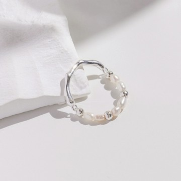 vacanza｜純銀｜流線珍珠‧純銀戒指 #新年飾品 #新年禮物