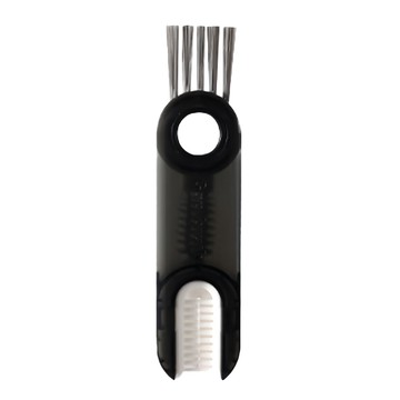 FaSoLa 3合1多功能杯口刷 尺寸14x3.4x1.5cm  黑色  2組