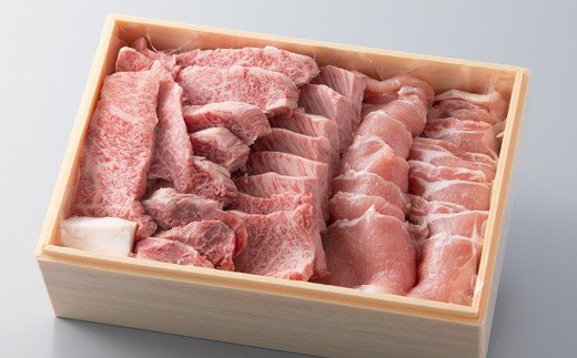 宝牧場 近江牛上カルビ500g・みるく豚500g焼肉用セット ［高島屋選定品］