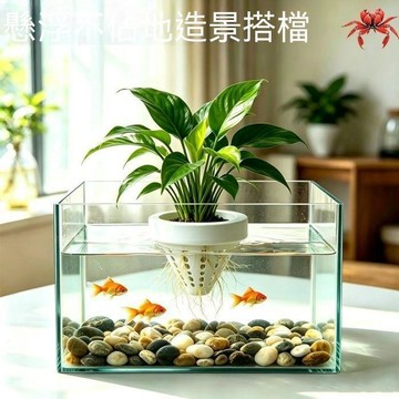 實用園藝工具 水培籃種植籃 魚缸漂浮式水培籃 裝飾塑料水培植物籃 無需固定自由浮動 種植盆共生浮盆 水培植物籃 田螺精選