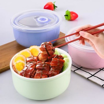 陶瓷保鮮碗密封微波爐碗專用加熱飯盒上班族小號保鮮盒帶蓋陶瓷碗