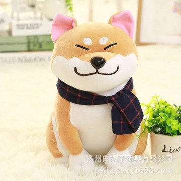 ✨買到賺到💗圍巾狗毛絨玩具 柴犬狗狗柯基犬公仔 女友兒童生日生肖狗 公仔