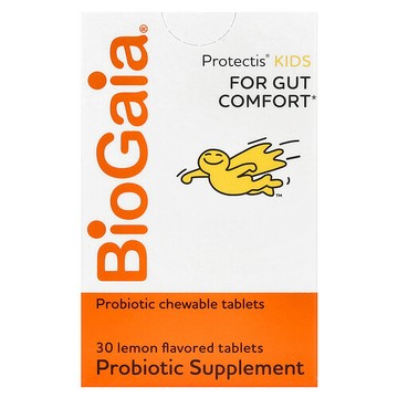 BioGaia, Protectis Kids，腸道舒緩，檸檬味，1 億 CUFFU，30 片益生菌咀嚼片