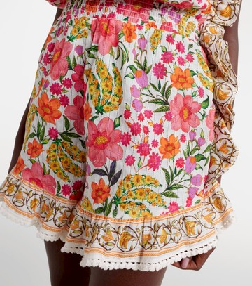 Farm Rio Banana Flowers ruffled cotton minidress