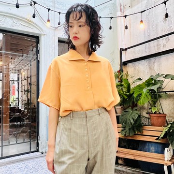 薑黃落肩襯衫【日本古董衣】永續是最奢華的精品