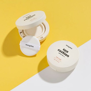 Mongdies 嬰兒和兒童非白色鑄造防曬氣墊 SPF43 PA+++ 12g