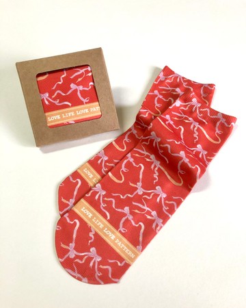 No.14 橘 印花夏日薄短襪