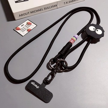 新品上架【梨花瑪雅】💖超療癒可愛隨身守護煤球小怪獸可調節手機吊繩💕💕生日禮物 閨蜜禮物 情人禮物