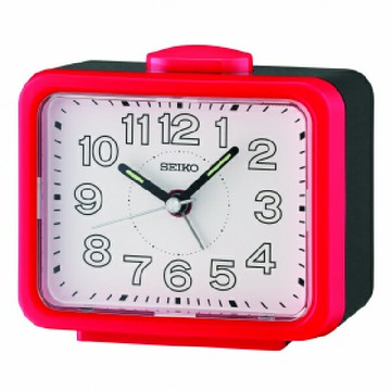 seiko SK037 精工鐘 (QHK061R) 夜光指針鬧鈴貪睡鬧鐘 紅 8.6 x 10.9 x 6.4cm｜樂天全館特惠中★指定刷卡回饋10%