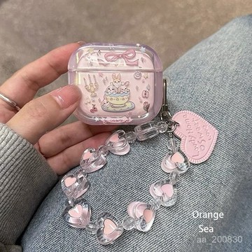 ✨限時特惠✨可愛茶杯兔保護套適用蘋果耳機殻airpodspro3保護套僊女透明pro2