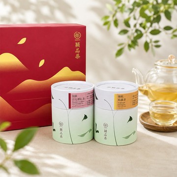 錦繡茶山禮盒【穎品茶】日月潭紅茶+傳統烏龍茶