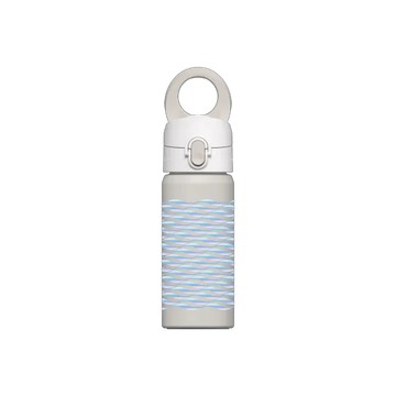 磁吸水壺 AquaStand 不鏽鋼 480cc - 無吸管 貝殼灰 - Ocean Collection: Let's Sea 海洋系列：一路向海 - 海波交響（波光）