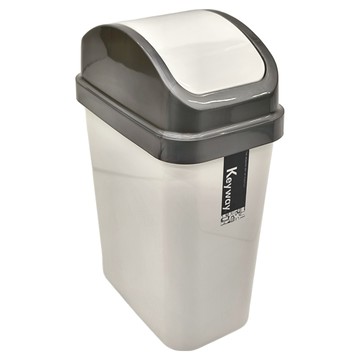 KEYWAY 聯府 天使附蓋垃圾桶  6L(228 x 146 x 335mm)  白色 + 灰色