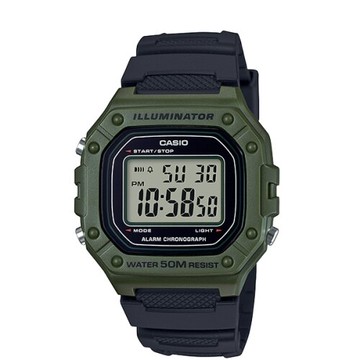 送禮首選★CASIO 卡西歐復古方形錶款/W-218H-3AVDF  附提袋【全館滿額折價★APP下單點數4倍送】線上購買享_實體門市同步服務