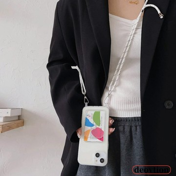 可斜跨/可掛脖 透明插卡 插卡手機殼 空壓殼 iPhone15 14 13 12 11 ProMax X 可插卡/悠遊卡