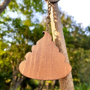 手工木作創意鑰匙圈  屎就放心中