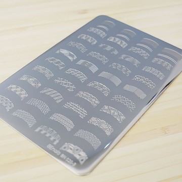 BEnails美甲轉印鋼板 摩登方塊-典雅法式指甲(大方版)BN020-3指彩