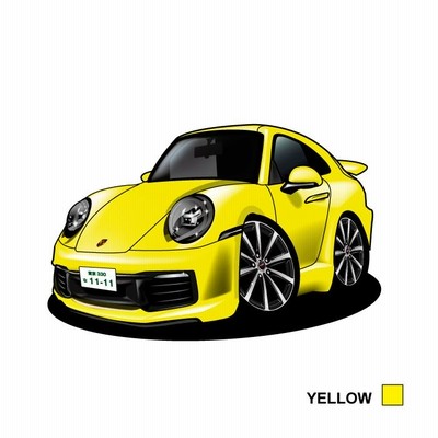 車好き プレゼント ポルシェ 911 カレラ 992型 車 イラスト A4版高級フレーム グルービー carrera Porsche アート パーツ  オーナー グッズ ギフト アクセサリー | LINEブランドカタログ