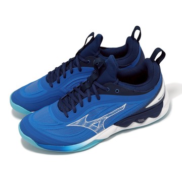 [ACS] Mizuno 排球鞋 Wave Luminous 3 男鞋 藍 黑 襪套 緩衝 室內運動 羽排鞋 美津濃 V1GA2420-01