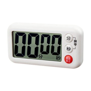 KOMEKI 白色經典磁吸計時器 LCD 3鍵 帶掛繩孔 帶支架  7041  1個