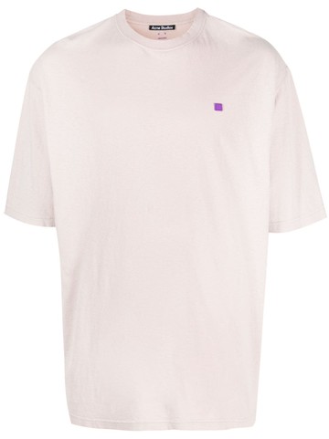 Acne Studios - logo-patch cotton T-shirt - unisex - Cotton - XL - Neutrals