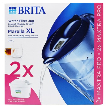 BRITA Marella 馬利拉濾水壺 + MXPRO 全效型濾芯 2個 3.5L  1套