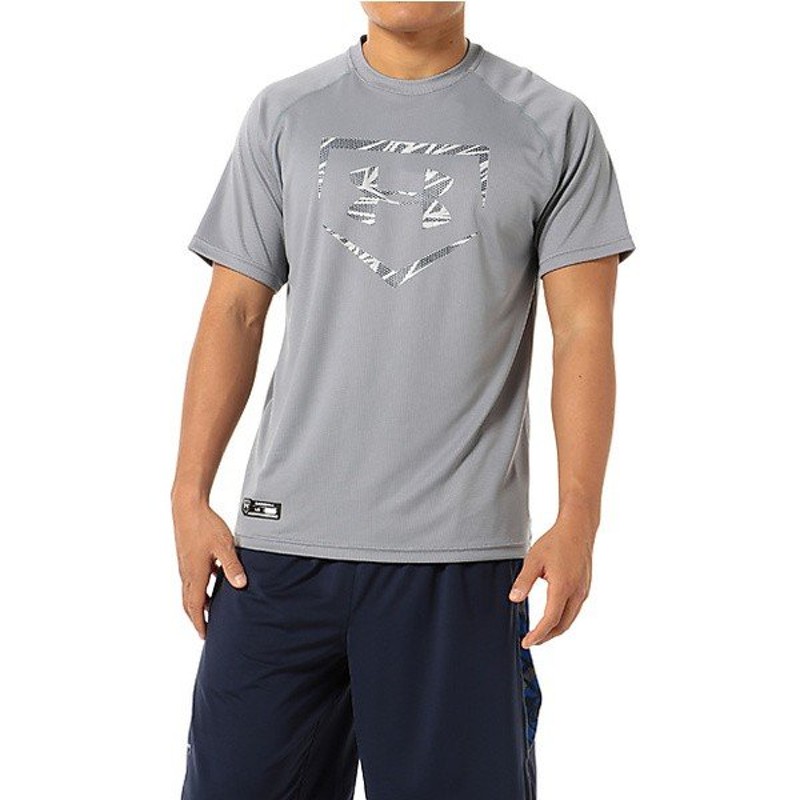 セール）UNDER ARMOUR（アンダーアーマー）野球 半袖Ｔシャツ UAビッグロゴソリッドベースボールシャツ #MBB2177 メンズ STL  通販 LINEポイント最大0.5%GET | LINEショッピング