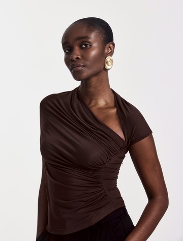 Skylar Top in Bitter Chocolate - MicroModal Ninety Percent